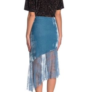 Free People My Lacey Velvet Midi Skirt